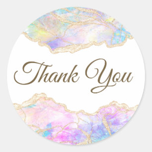 Sticker Rond Pastel Opal Merci