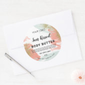 Sticker Rond Pastel parties scintillant couleur d'eau Corps beu (Enveloppe)