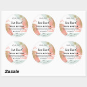 Sticker Rond Pastel parties scintillant couleur d'eau Corps beu (Feuille)