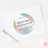 Sticker Rond Pastel parties scintillant couleur eau karité beur (Enveloppe)