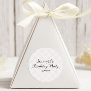 Sticker Rond Pastel Peach et crème géométrique