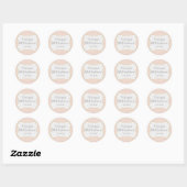 Sticker Rond Pastel Peach et Gold Géométrique (Feuille)