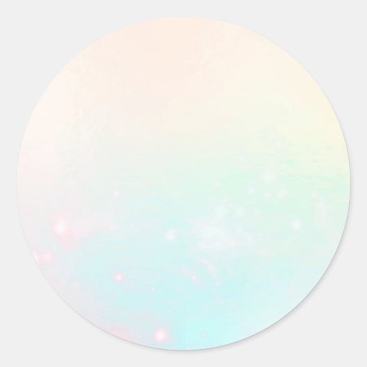 Sticker Rond pastel peach turquoise (Devant)