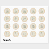 Sticker Rond Pastel personnalisé Willow William Morris (Feuille)