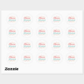 Sticker Rond Pastel Pink and Teal Inspirational Message (Feuille)