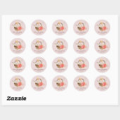 Sticker Rond Pastel Pink Chef boulangerie (Feuille)
