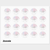 Sticker Rond Pastel Pink Dripping Bakery Product Name (Feuille)