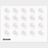 Sticker Rond Pastel Pink Sprinkle Bakery Product Name (Feuille)