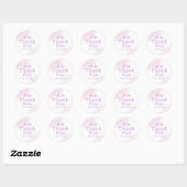 Sticker Rond Pastel Pink Sprinkle Bakery Thank You (Feuille)