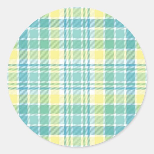 Sticker Rond Pastel Plaid (Devant)