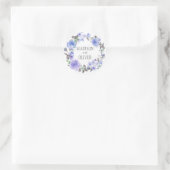 Sticker Rond Pastel Purple Aquarelle Florale | MARIAGE (Sac)