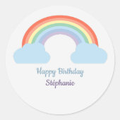 Sticker Rond Pastel Rainbow (Devant)