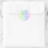 Sticker Rond Pastel Rainbow Custom Business Merci (Sac)