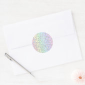 Sticker Rond Pastel Rainbow Empreinte de léopard (Enveloppe)