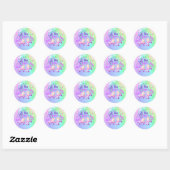 Sticker Rond Pastel Rainbow | Patinage à rouleaux Anniversaire (Feuille)