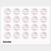 Sticker Rond Pastel Rainbow Rose Gold Merci Vendeur (Feuille)