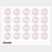 Sticker Rond Pastel Rainbow Vibrant Merci Commande Fair Vendeur (Feuille)
