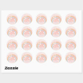 Sticker Rond Pastel rainbow young Wild trois 3e anniversaire (Feuille)