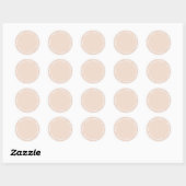 Sticker Rond Pastel Rose Écriture Maison Rustique (Feuille)