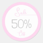 Sticker Rond Pastel rose feminine magasin promotion vente autoc (Devant)