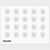 Sticker Rond Pastel Star Rider Bunny - Dreamy Kawaii Celestial (Feuille)