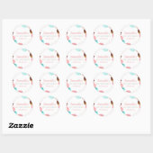 Sticker Rond Pastel Sweet Candy Lolipop Cupcake Donut Anniversa (Feuille)