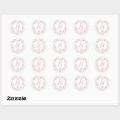 Sticker Rond Pastel Sweet Holiday Treats Monogram Crest (Feuille)