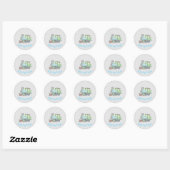 Sticker Rond Pastel Train upsherin (Feuille)