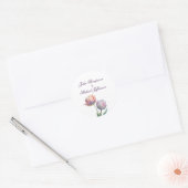Sticker Rond Pastel Tulip Mariage Suite Typographie élégante (Enveloppe)