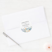 Sticker Rond Pastel Vanilla Blue Mariage Enveloppe Sceau (Enveloppe)