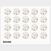 Sticker Rond Pastel Watercolor Baking Boy Anniversaire (Feuille)