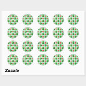 Sticker Rond Pastèque aquarelle tendance élégante (Feuille)