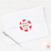 Sticker Rond Pastèque Mignon Coup de foudre pour une pastèque 1 (Enveloppe)