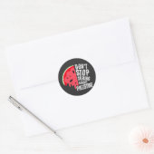 Sticker Rond Pastèque N'arrêtez pas de parler de la Palestine (Enveloppe)