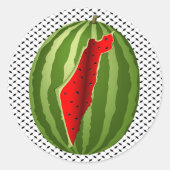 Sticker Rond Pastèque Palestine - Slice (Devant)