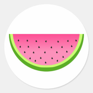 Sticker Rond Pastèque rose