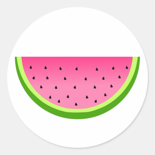 Sticker Rond Pastèque rose (Devant)