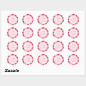 Sticker Rond Pastèque rose rayé Anniversaire (Feuille)