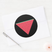 Sticker Rond Pastèque sur résistance inversée au triangle rouge (Enveloppe)