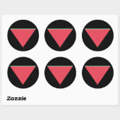 Sticker Rond Pastèque sur résistance inversée au triangle rouge (Feuille)