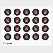Sticker Rond Pasteur - Mains priantes devant le Sacré-Cœur (Feuille)