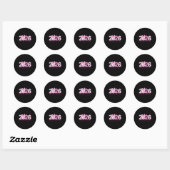 Sticker Rond Patch boule à facettes Nouvel An 2026 heureux (Feuille)