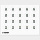 Sticker Rond Patch brodé Jésus Regardez Patch brodé Jésus (Feuille)