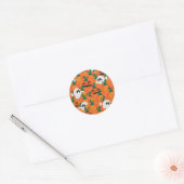 Sticker Rond Patch Citrouille Haunted Halloween Ghosts (Enveloppe)