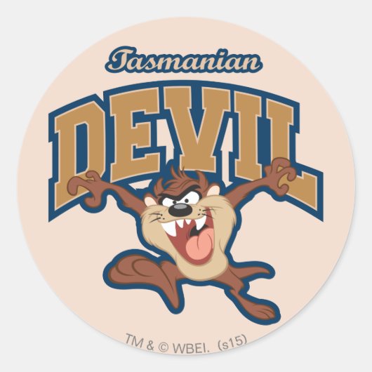 Sticker Rond Patch de diable de Tasmanie TAZ™ (Devant)