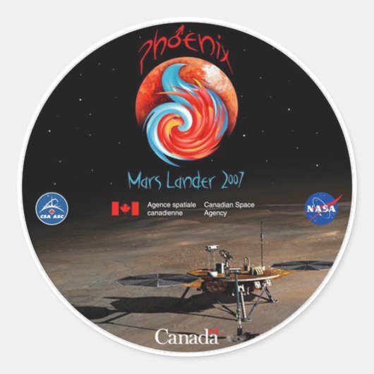 Sticker Rond Patch de mission Phoenix CSA (Devant)