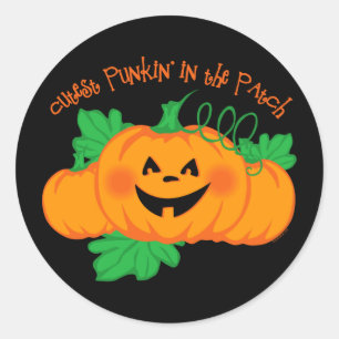 Sticker Rond Patch de punkine le plus croustillant