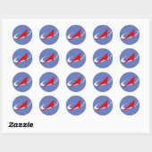 Sticker Rond Patch de vol Roscosmos (Feuille)