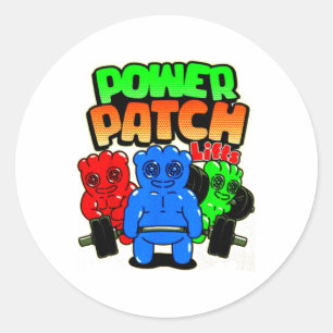 Sticker Rond Patch drôle de puissance pour la musculation et l'