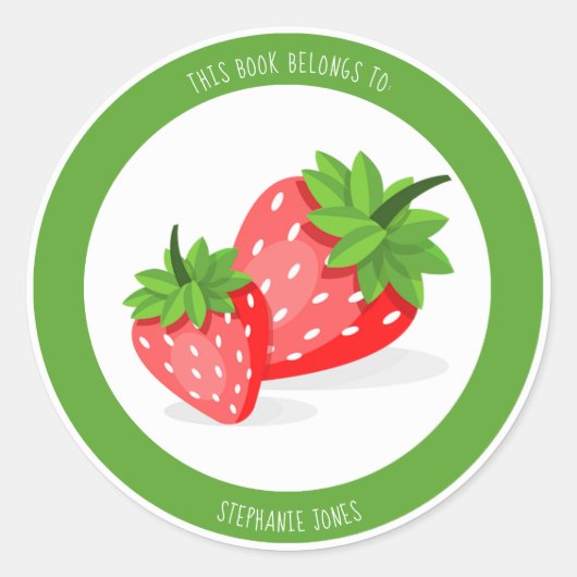 Sticker Rond Patch fraise (Devant)
